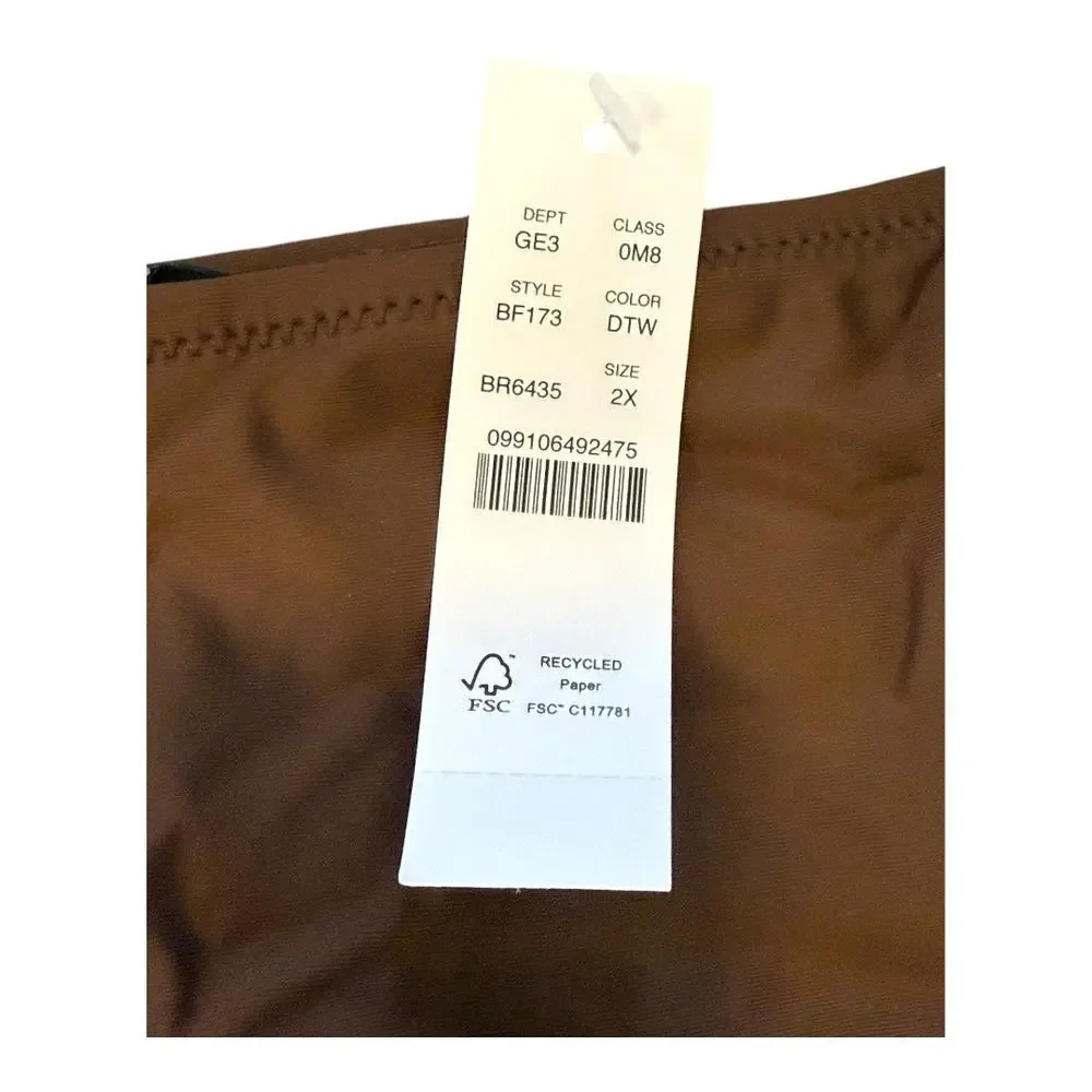 NEW J. Crew Women’s Plus Size 2X O-ring Curved-waist Cheeky String Bikini Bottom
